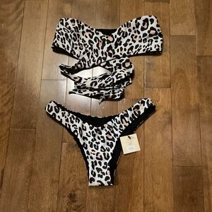 DEA ROSE. Chic Leopard Print Bikini Set